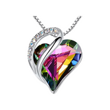 Leafael Necklaces for Women, Infinity Love Heart Pendant with Birthstone Crystals