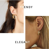 9 Pairs Gold Hoop Earrings for Women