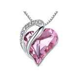 Leafael Necklaces for Women, Infinity Love Heart Pendant with Birthstone Crystals