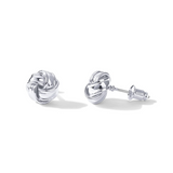 Gold Plated Sterling Silver Post Love Knot Stud Earrings | Gold Earrings for Women