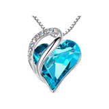 Leafael Necklaces for Women, Infinity Love Heart Pendant with Birthstone Crystals