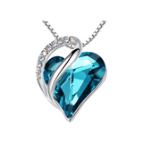 Leafael Necklaces for Women, Infinity Love Heart Pendant with Birthstone Crystals