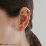 Gold plated zirconia Stones earings