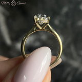 21k gold plated/ 925 sterling silver Oval Engagement ring