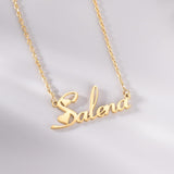 Personalized 18K Gold Plated Nameplate Customized Jewelry Gift for Women