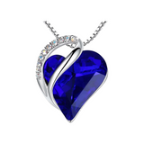 Leafael Necklaces for Women, Infinity Love Heart Pendant with Birthstone Crystals