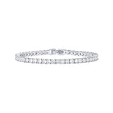 14K Gold Plated 3mm Cubic Zirconia  Tennis Bracelet| White gold  Bracelets for Women