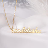 Personalized 18K Gold Plated Nameplate Customized Jewelry Gift for Women