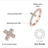 Cubic Zirconia Promise Rings for Her, Stackable Wedding Bands Rings for Women Infinity Forever Love Knot Ring