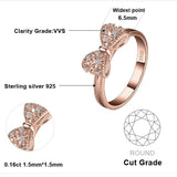 Cubic Zirconia Promise Rings for Her, Stackable Wedding Bands Rings for Women Infinity Forever Love Knot Ring