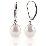 Handpicked AAA+ Quality Freshwater Cultured Pearl Earrings Leverback Dangle Stud