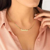 Personalized 18K Gold Plated Nameplate Customized Jewelry Gift for Women