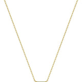 Trendy 14K Gold Plated CZ Chain Pendant - Dainty Birthstone Necklace for Women