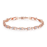 14K Gold Plated 3mm Cubic Zirconia Classic Adjustable Tennis Bracelet |Gold Bracelets for Women