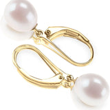 Handpicked AAA+ Quality Freshwater Cultured Pearl Earrings Leverback Dangle Stud