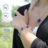 Leafael Necklaces for Women, Infinity Love Heart Pendant with Birthstone Crystals