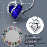 Leafael Necklaces for Women, Infinity Love Heart Pendant with Birthstone Crystals