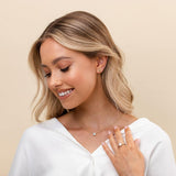 14K Gold Plated Crystal Solitaire 1.5 Carat  Dainty Choker Necklace | Gold Necklaces for Women