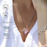 Leafael Necklaces for Women, Infinity Love Heart Pendant with Birthstone Crystals