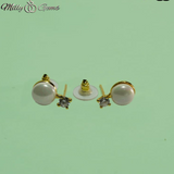 Sterling Silver Pearl Stud Earrings