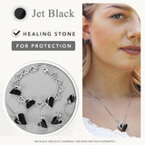 Leafael Necklaces for Women, Infinity Love Heart Pendant with Birthstone Crystals| 13b-protection-jet-black