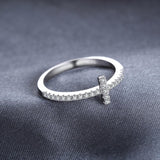 Cubic Zirconia Promise Rings for Her, Stackable Wedding Bands Rings for Women Infinity Forever Love Knot Ring