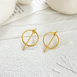 Metallic Large Circle Geometric Personality Fashion Dangle Earrings