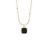 Necklaces Black Minimalist Square Pendant Choker Chains Fashion Necklace