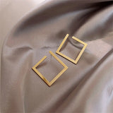 Square Earrings Irregular Stud Earrings Wind Fashion Earring