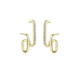 Hook Irregular Pearl Unusual Claw Stud Earrings