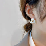 Fashion Twisted Woven Triangle Stud Earrings for Women