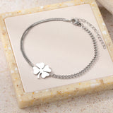 Classic Lucky Clovers Pendant Hip Hop Bracelet For Women