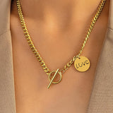 Love pendant OT Buckles Cuban Chain Necklaces For Women Jewelry