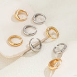 8 Pcs Chunky Open Smooth Surface Rings Set