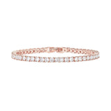 14K Gold Plated 3mm Cubic Zirconia  Tennis Bracelet| Rose Gold Bracelets for Women