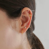 Tiny cz stud earrings