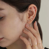 Tiny cz stud earrings